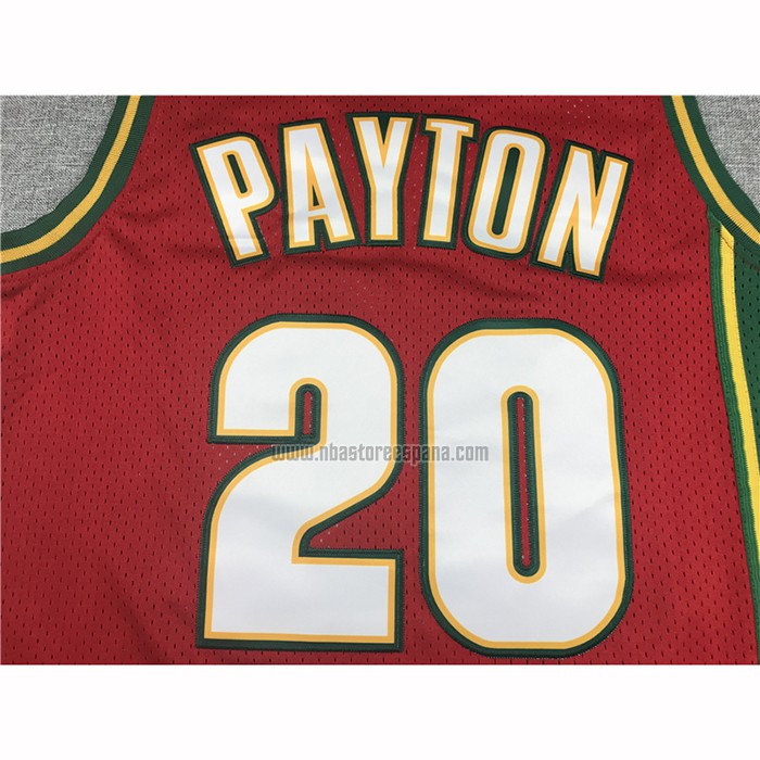 Camiseta Seattle SuperSonics Gary Payton NO 20 Historic Retro Rojo
